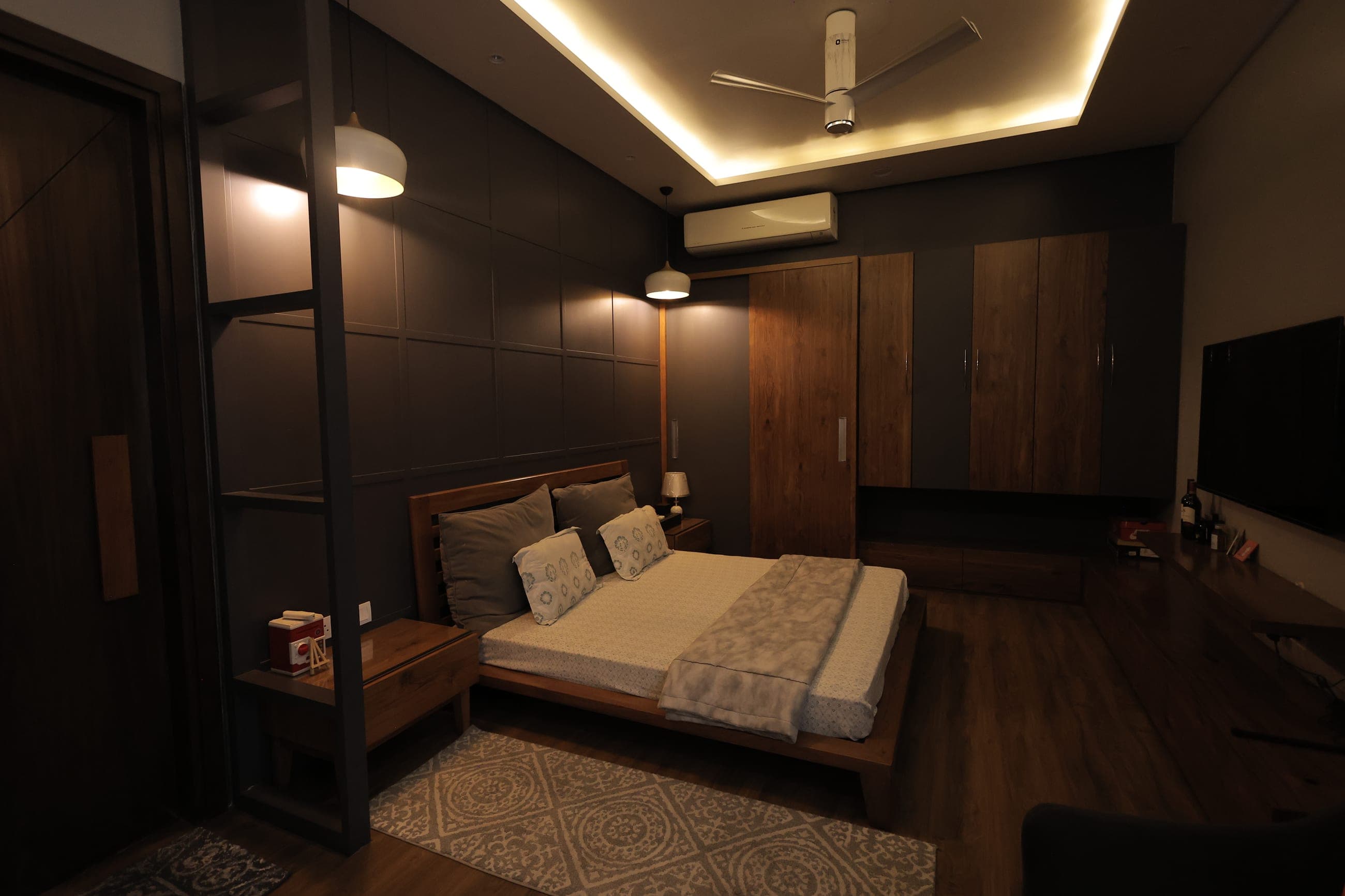 Bedroom in a renovated family home in Madhu Colony, Yamunanagar