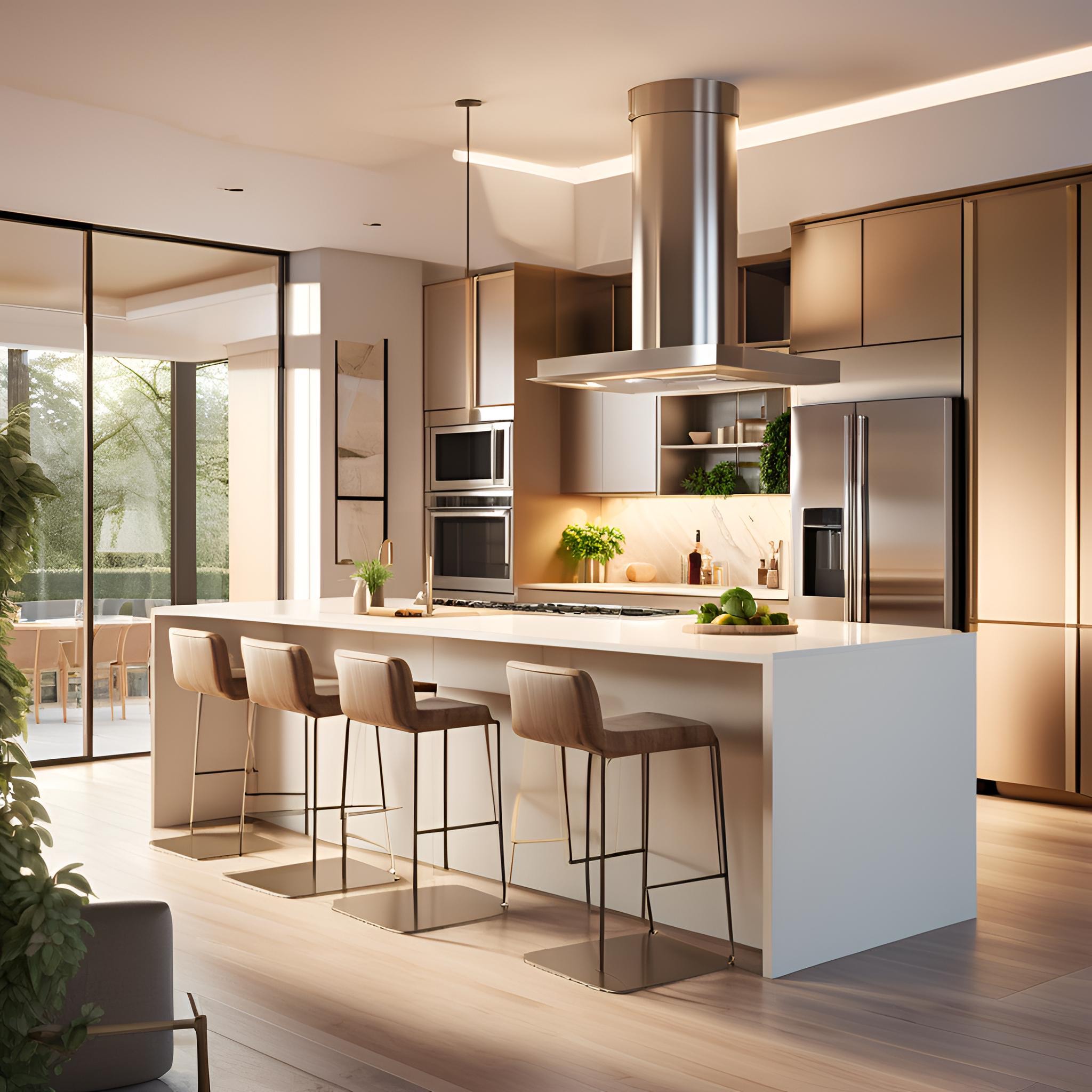 Create a ishafe kitchen3D design